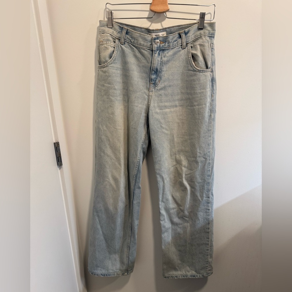Mango Light wash Wide Leg Jeans (US 4)